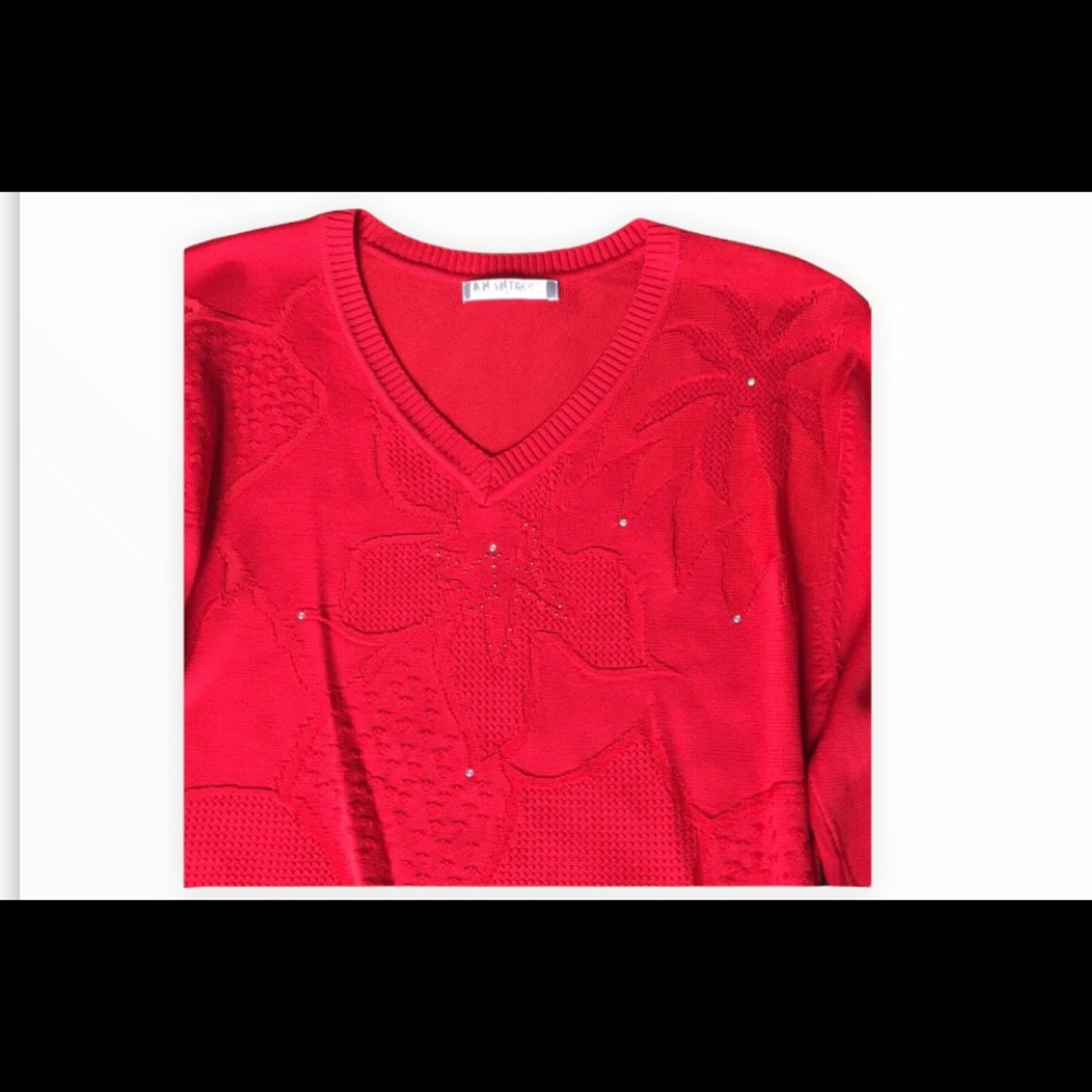 🔴Red Knit Top - Picture 2 of 4